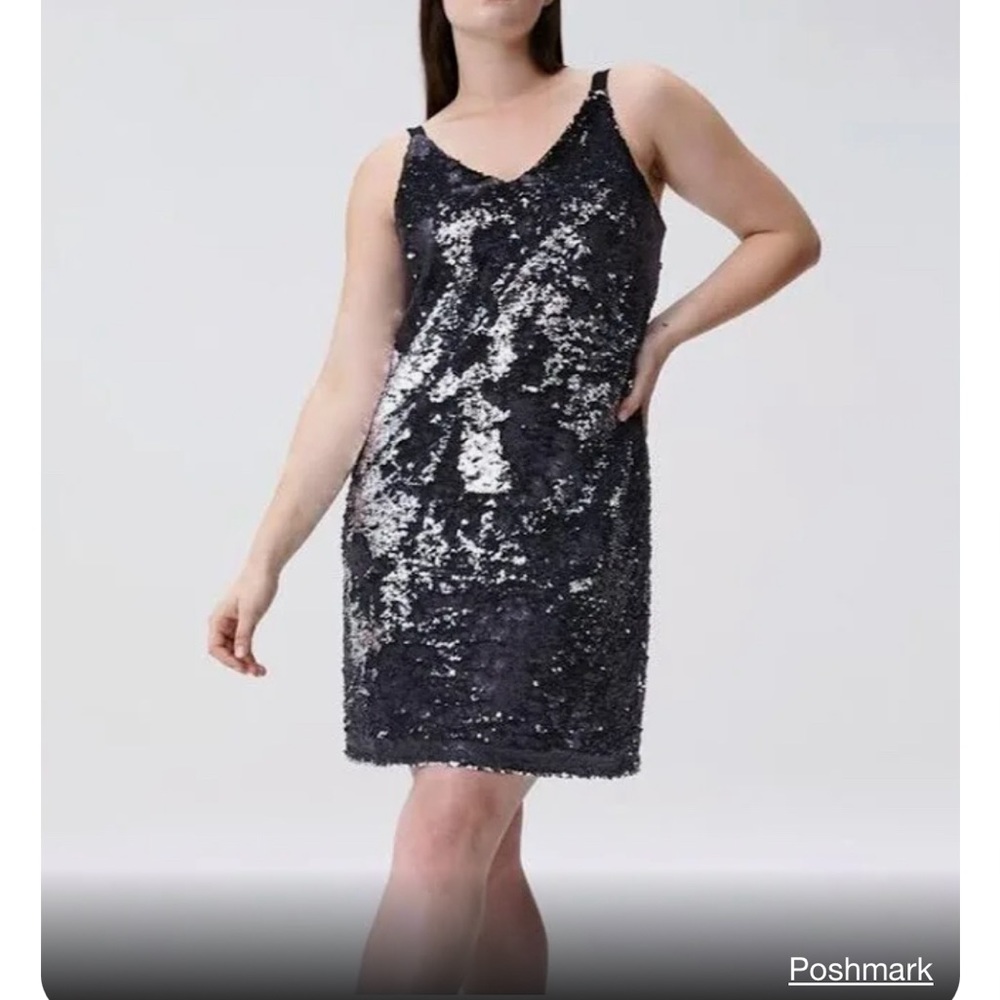 Universal standard sequin slip dress size small